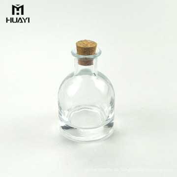 Haushalt 100ml Halbkreis Glas Reed Diffusor Aroma Flasche mit Kork